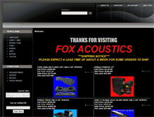 Tablet Screenshot of foxacoustics.com